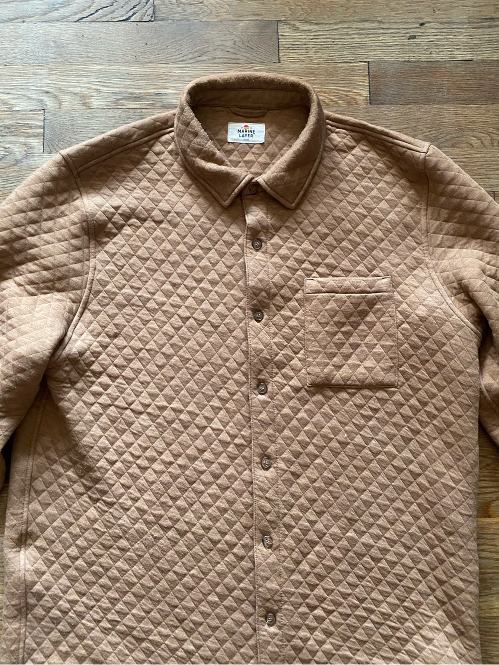 Marine Layer Custom Cut & Sew Corbet Quilted Overshirt - Picture 4 of 11
